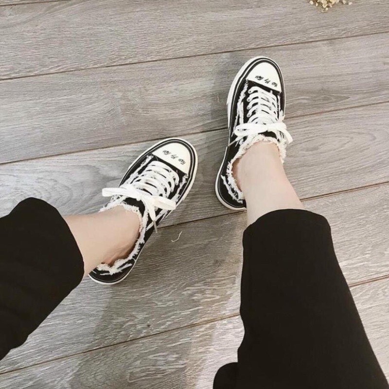 Giày thể thao nữ sneaker chất vải xước phong cách Hàn quốc năng động