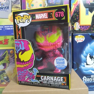 Đồ chơi mô hình funko pop 678 Carnage (Black Light) - Marvel