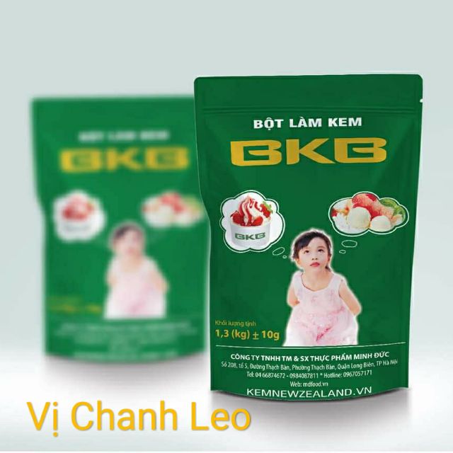 Bột Làm Kem Tươi Vị CHANH LEO 🍦KEM ỐC QUẾ🍦 1,3kg, làm kem gia đình, sản xuất , hệ thống kem