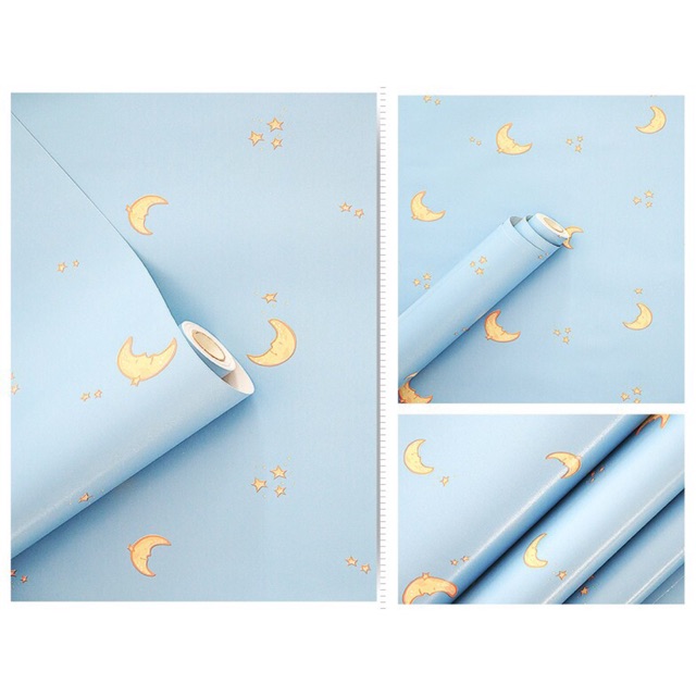 Decal giấy dán tường trăng sao