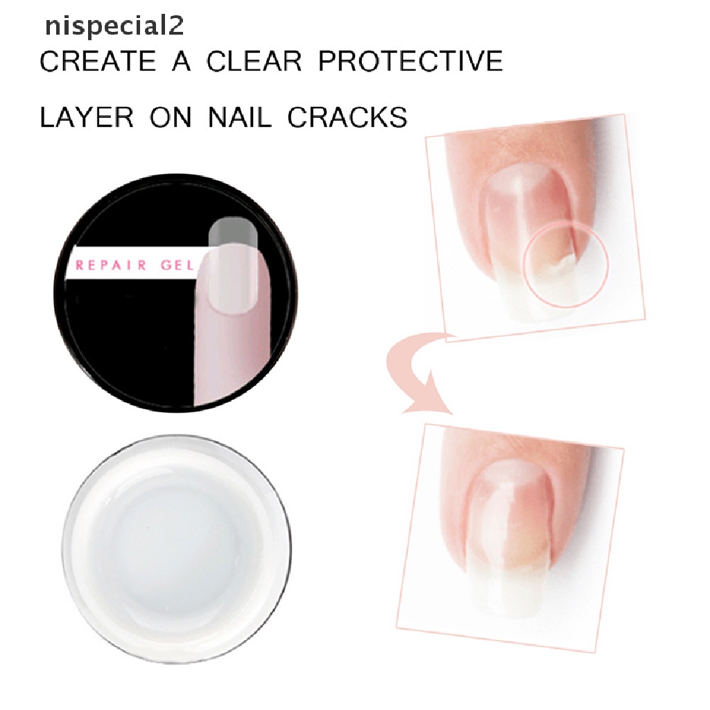 [nispecial2] 20ml Cracked Nail Repair Gel Polish Fiberglass Extension Building UV Nail Gels [new]