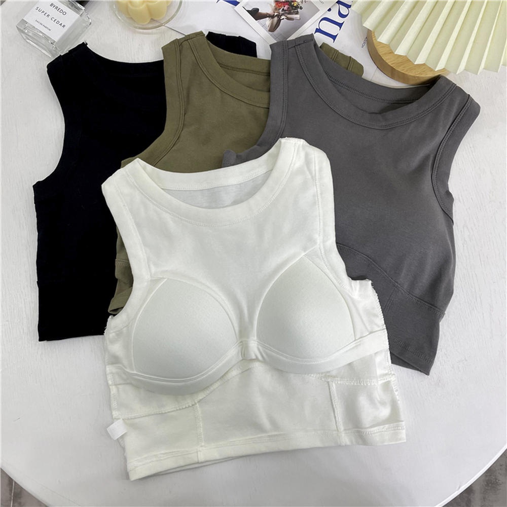 50192 Áo Vest Ngắn Mỏng Vừa Vặn Cổ Tròn