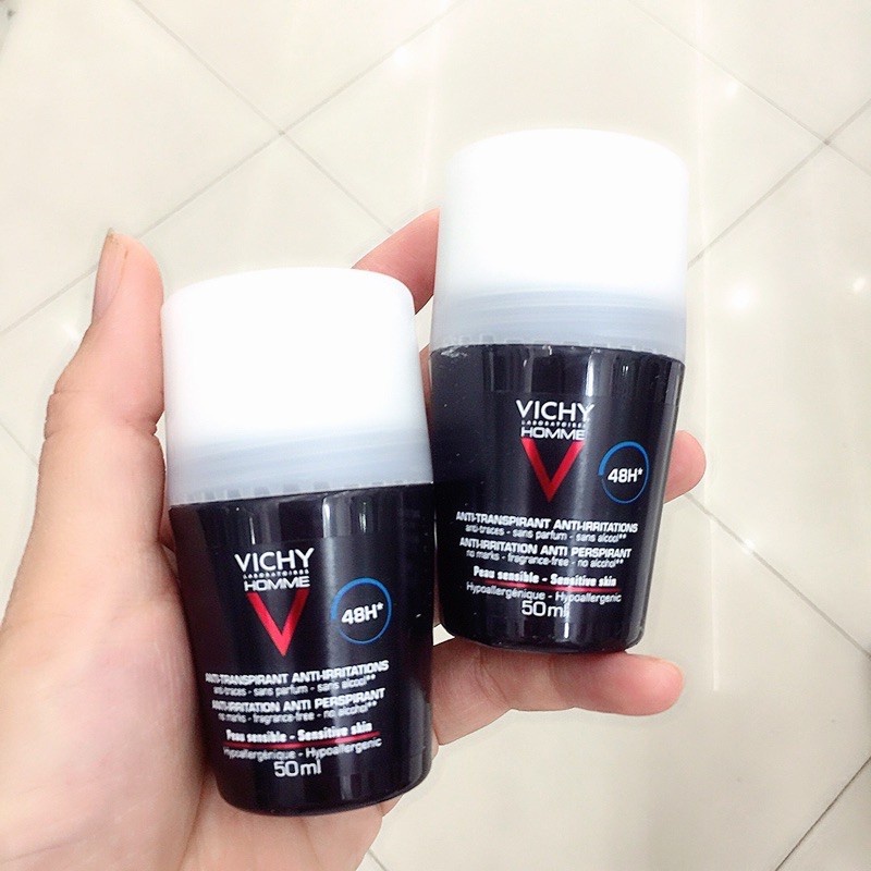 Chai Lăn Khử Mùi Vichy 48H Đen Vichy Anti-Transpiration 50ml/chai Dành Cho Nam