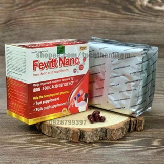 Viên uống bổ sung sắt fevitt nano bổ máu, cải thiện tình trạng thiếu máu - hộp 100 viên