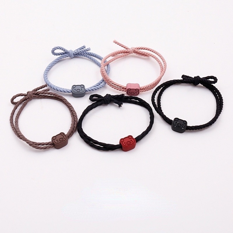 Dây Cột Tóc Cao Su Co Giãn Đính Nơ Nhỏ Dễ Thương