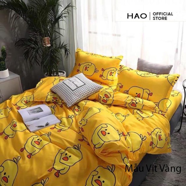 Bộ 5 Món Vỏ Chăn Ga Gối thương hiệu Haohao chất liệu Coton poly cao cấp đa dạng mẫu mã