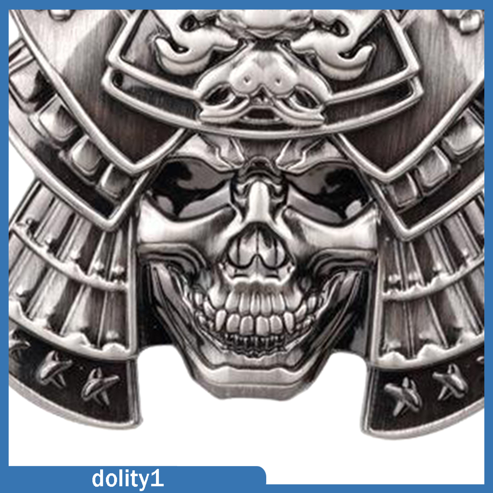 (Doity 1) Sticker Dán Xe Hơi Hình Đầu Lâu Samurai 3d