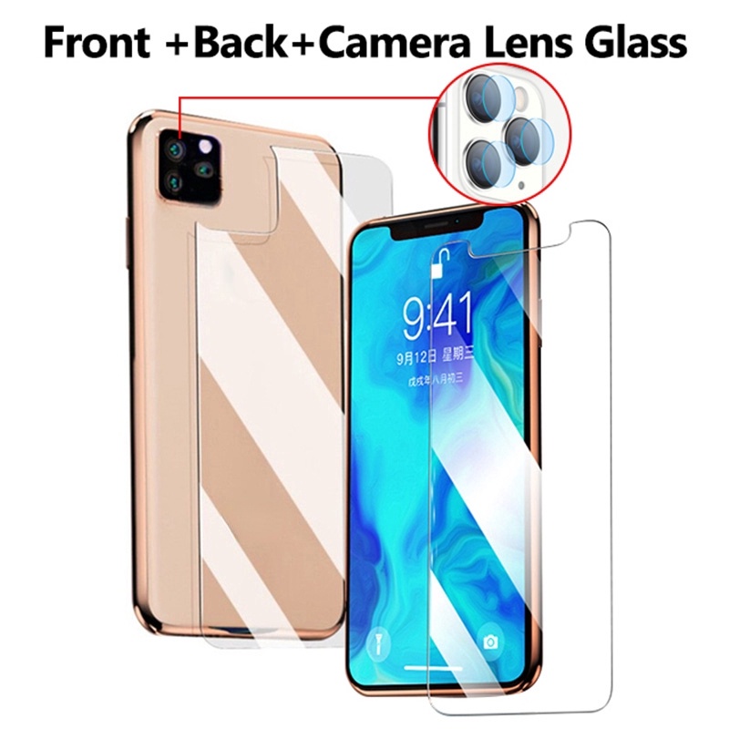 Kính cường lực mặt trước và mặt sau chuyên dụng cho iphone 11 pro max 11