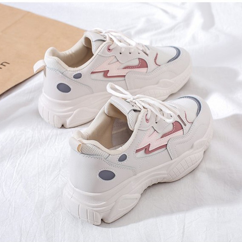 [Mã FAGREEN245 giảm tới 30K đơn 99K] Giày thể thao nữ Sneaker LIMOU độn đế 4 phân, phản quang phong cách Ulzzang | BigBuy360 - bigbuy360.vn