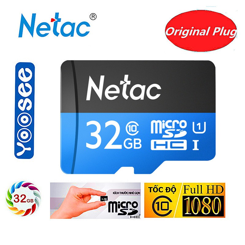 Thẻ nhớ tốc độ cao Netac P500 cấp 10 dung lượng 16/32/64/128GB tiện dụng