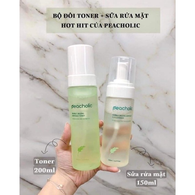Toner dạng bọt  làm sạch. làm dịu da giữ ẩm.cấp nước Peacholic