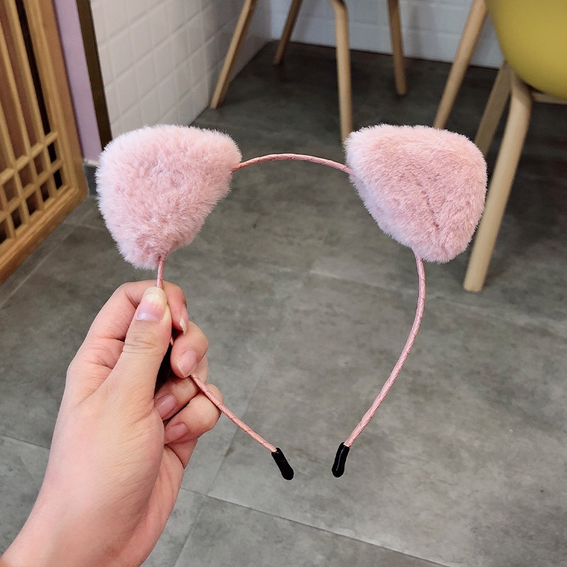 Băng Đô Cài Tóc Rửa Mặt Hình Tai Mèo Hoạt Hình Ba Chiều Siêu Dễ Thương