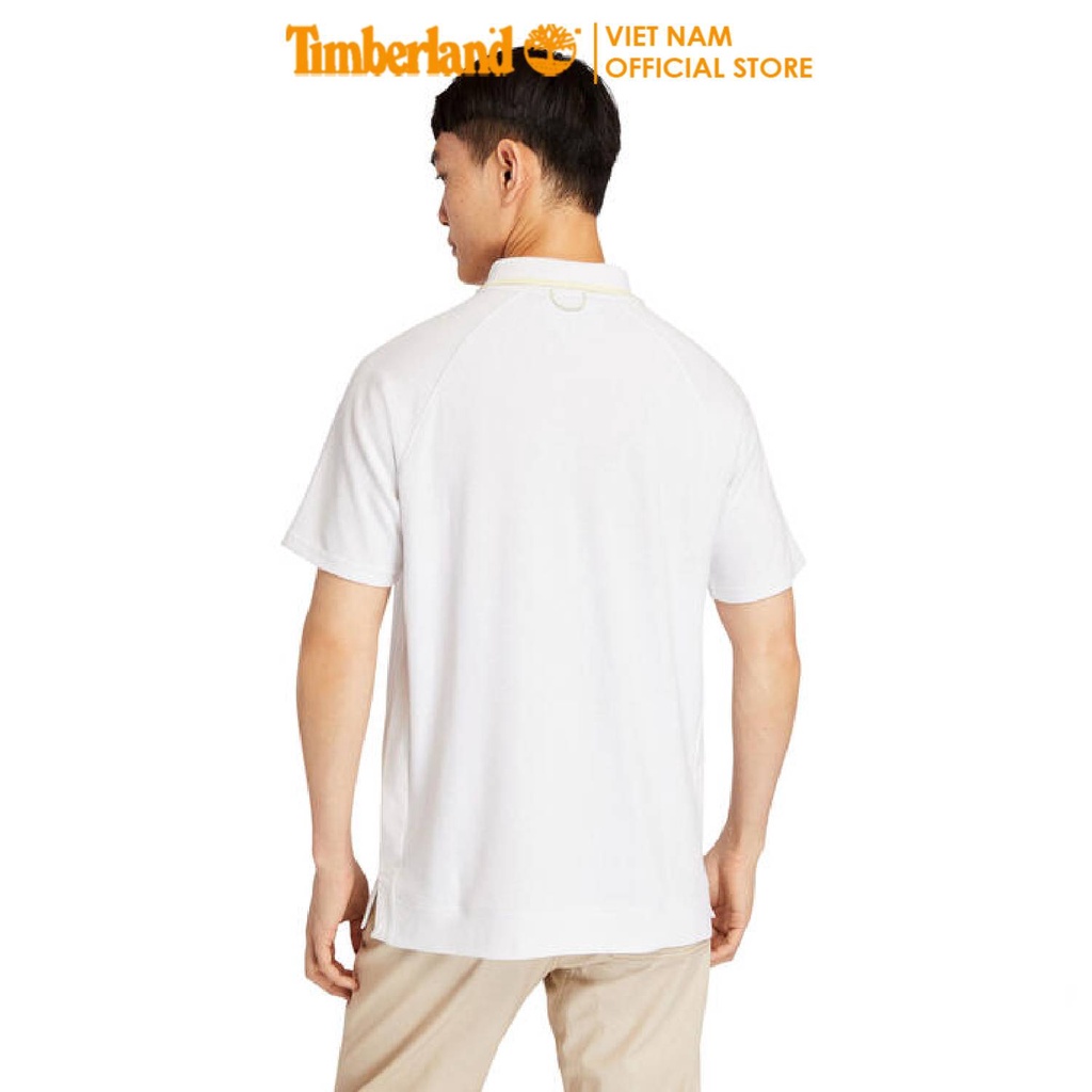 [SALE] Timberland Áo Thun Nam Có Cổ Timcool Polo TIMBERCHILL™ Màu Trắng 55% polyester, 45% cotton TB0A2E1Z AP-FP