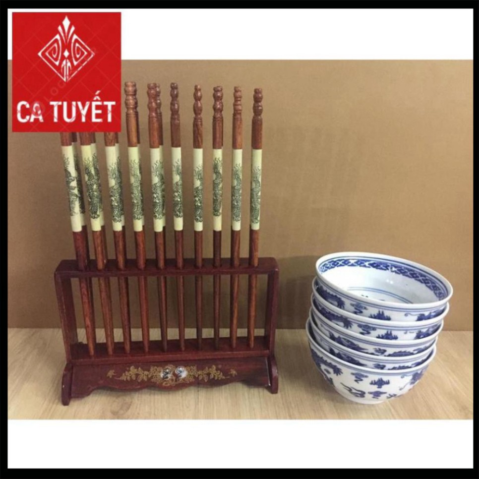 Đũa thờ 10 đôi cắm thẳng gỗ hương