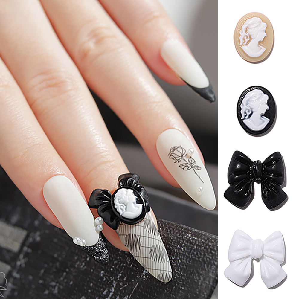 Set 8 Phụ Kiện Nơ 3D Dành Cho Trang Trí Móng Tay