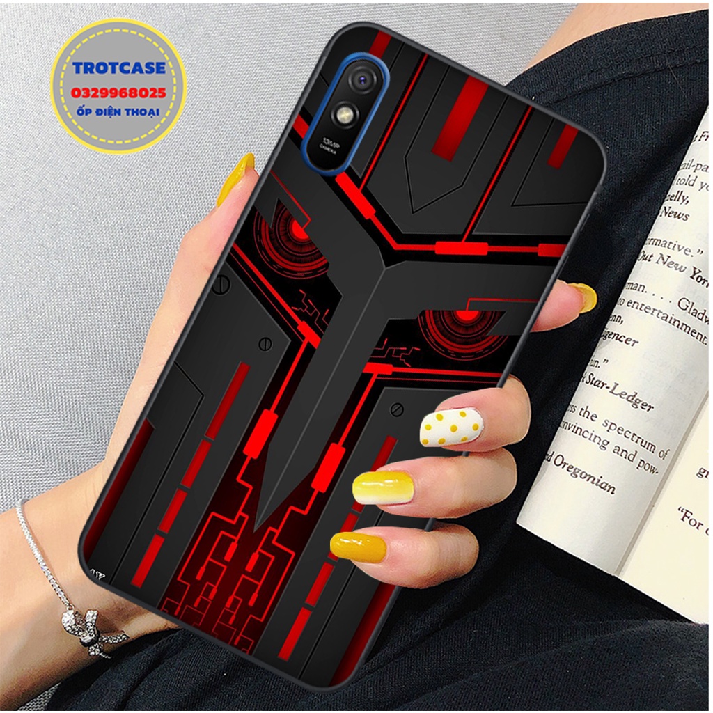 Ốp lưng điện thoại Xiaomi Redmi 9A - in hình kẻ vân xanh vàng , vàng đen và đỏ đen sang trọng , thanh lịch