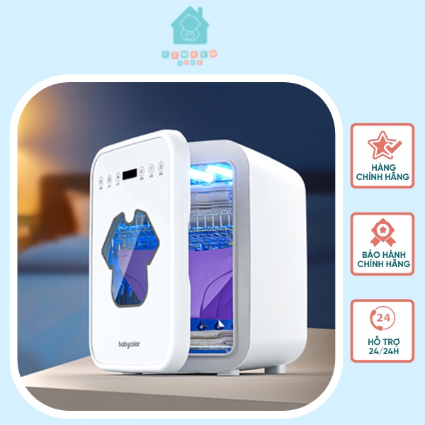 Máy tiệt trùng Babycolor 18L bóng philip, có kèm chế độ sấy quần áo, tặng Ổ 3 CHẤU