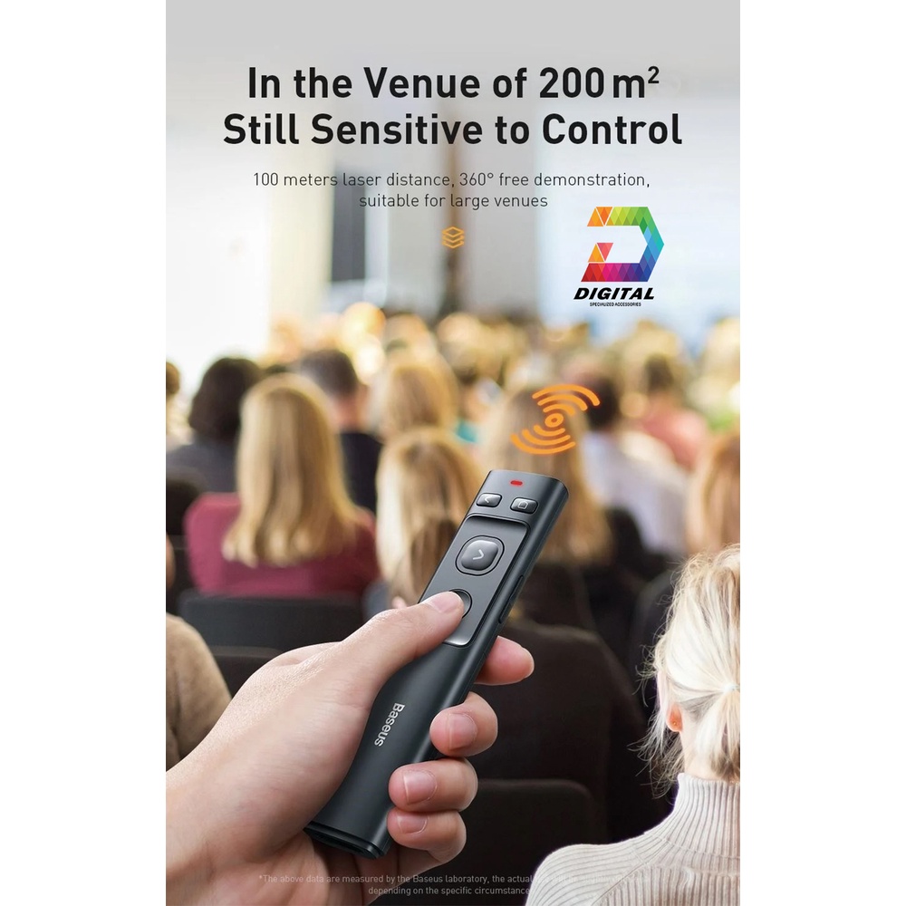 Bút Trình Chiếu, Thuyết Trình Laser Baseus Orange Dot Wireless Presenter Chính Hãng