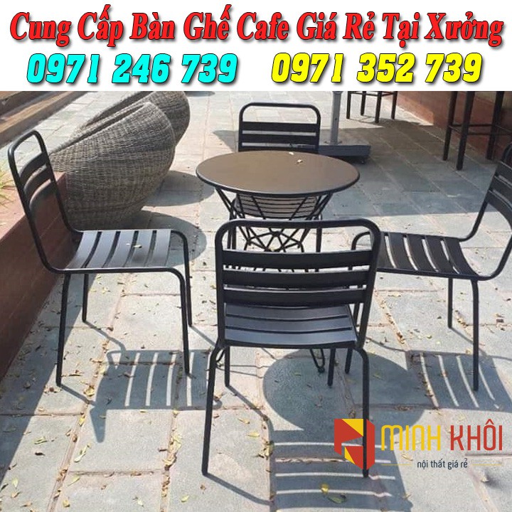 Bộ bàn ghế sắt cafe sân vườn giá xưởng sản xuất