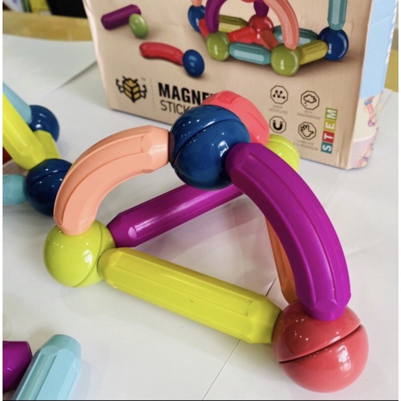 Đồ Chơi Ghép Hình Nam Châm 64 Chi Tiết, Phát Triển Trí Thông Minh Cho Bé, Ghép hình nam châm Mới Nhất - SEASHOP9X