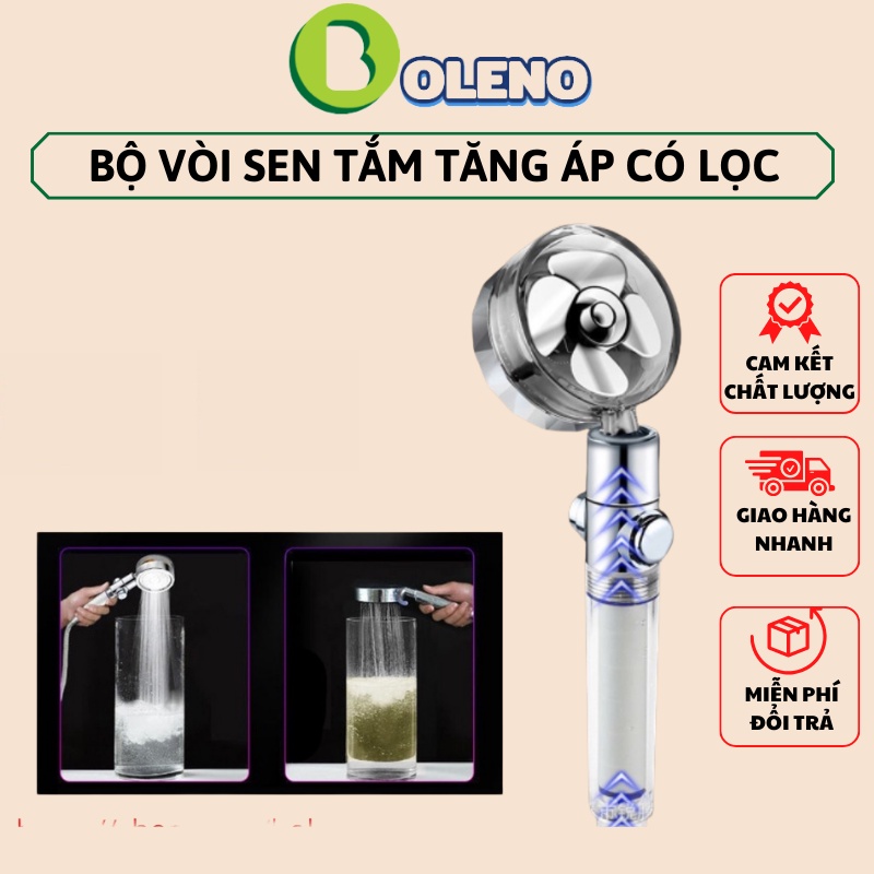 Vòi sen tắm tăng áp cánh quạt có dây dài 1.4m có lọc đầu vòi sen tắm đứng tiết kiệm nước cổ xoay linh hoạt thông minh