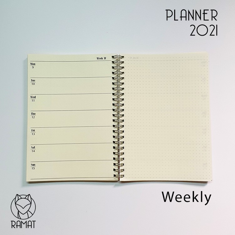 Sổ Planner 2021 gáy lò xo Pantone