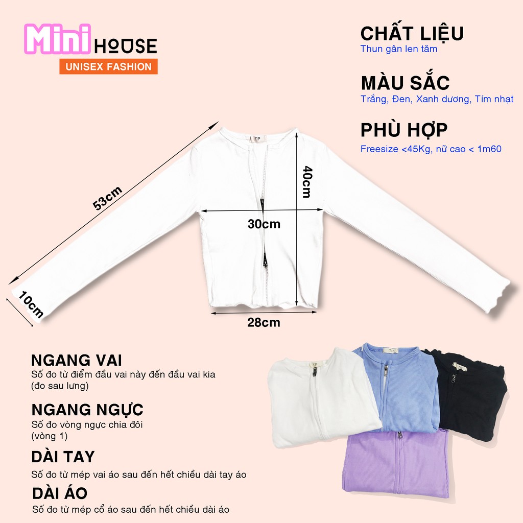 Áo Croptop tay dài ZAMAC ôm body cổ tim chất len tăm phong cách Ulzzang ZAG1