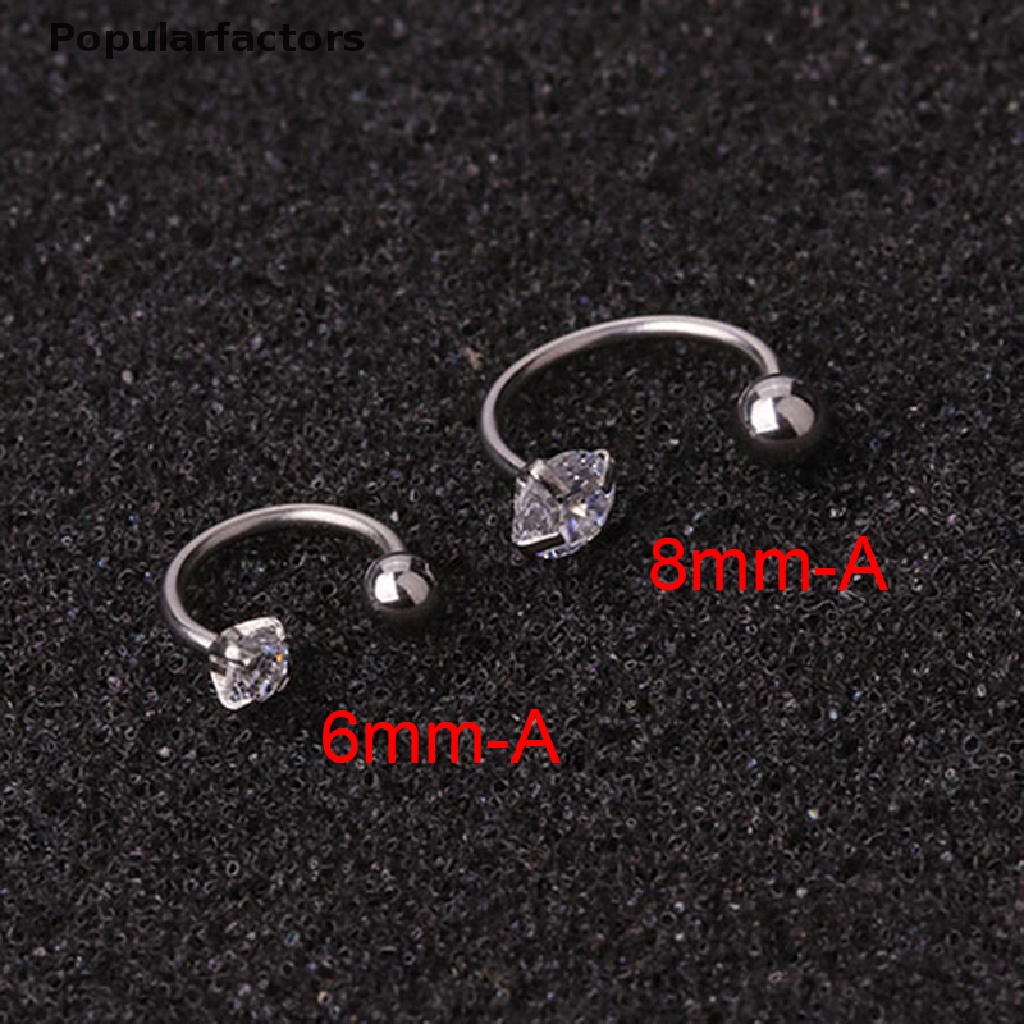 Khuyên xỏ sụn tai đính đá nhân tạo thời trang