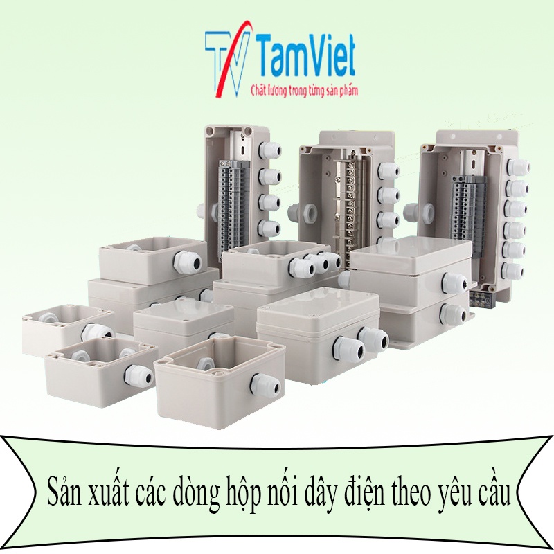 Hộp nối dây điện Tâm Việt, hộp nối điện chống nước 3 ngả IP 65