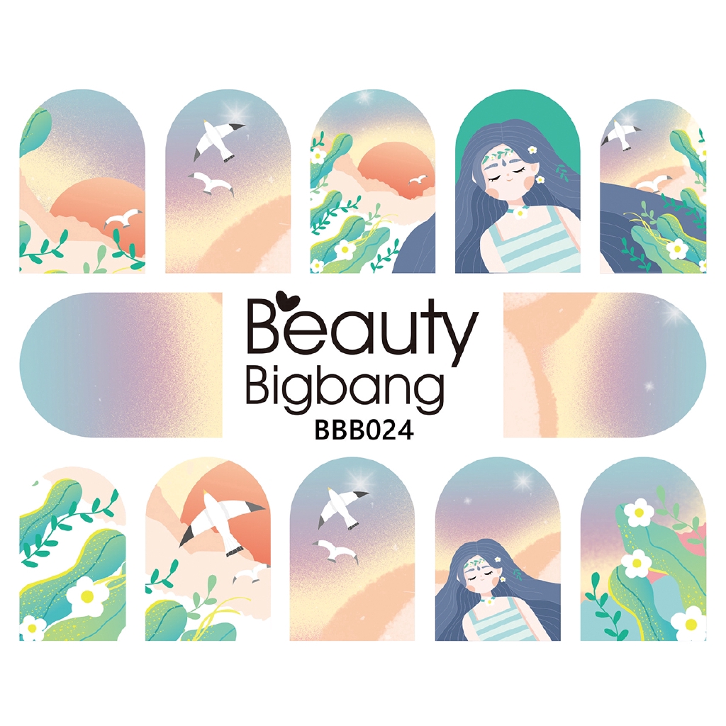[Hàng mới về] Tấm hình dán trang trí móng tay Beautybigbang dễ thương chất lượng cao