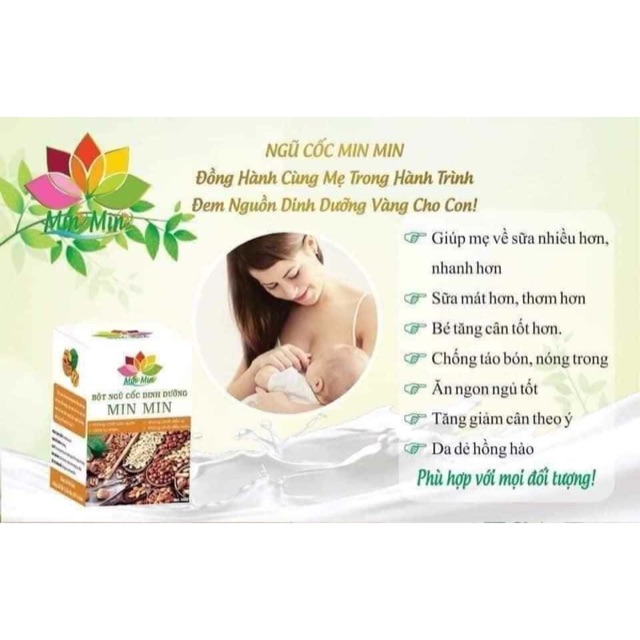 Bột ngũ cốc lợi sữa minmin