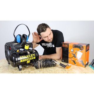 Máy nén khí không dầu 1 H.P Stanley FatMax DST 101/8/6  SIÊU GIẨM ÂM - CHÍNH HÃNG