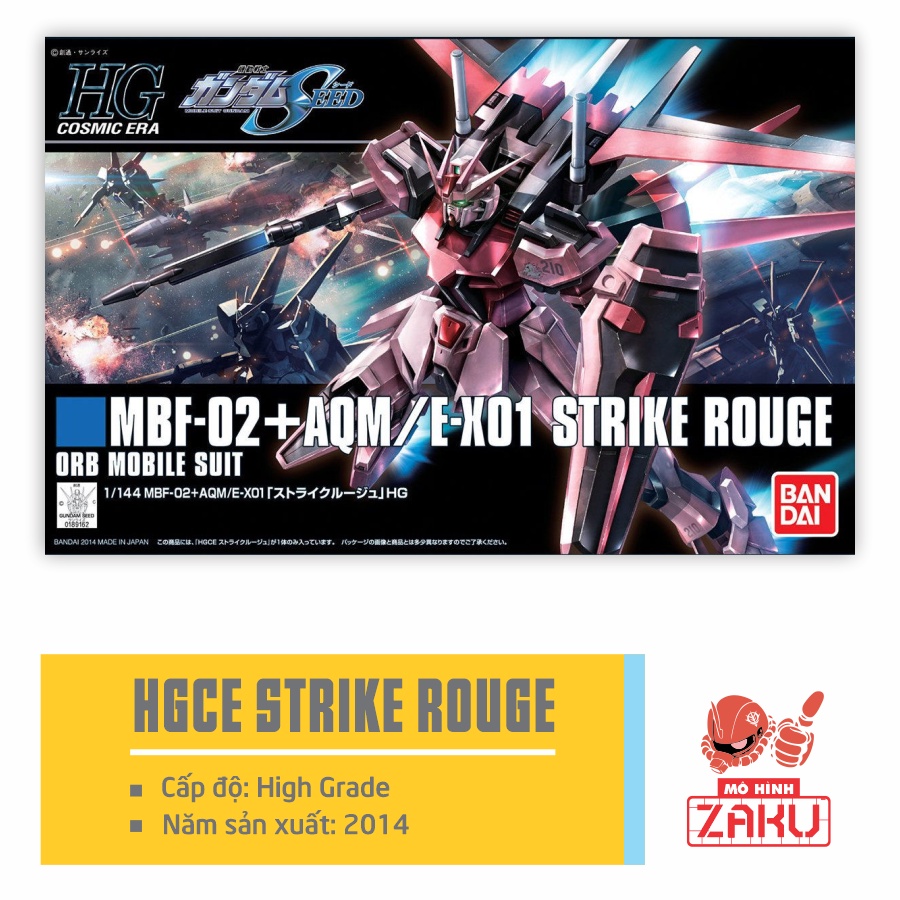 Mô hình lắp ráp gundam Bandai HG CE Strike Rouge (Revive ver.)