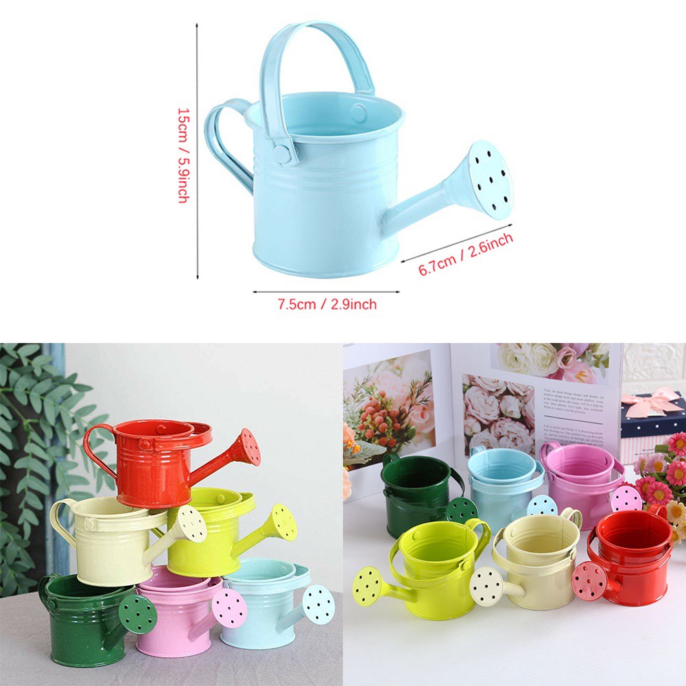 Bình tưới cây Mini bằng kim loại nhiều màu sắc dễ thương cho bé