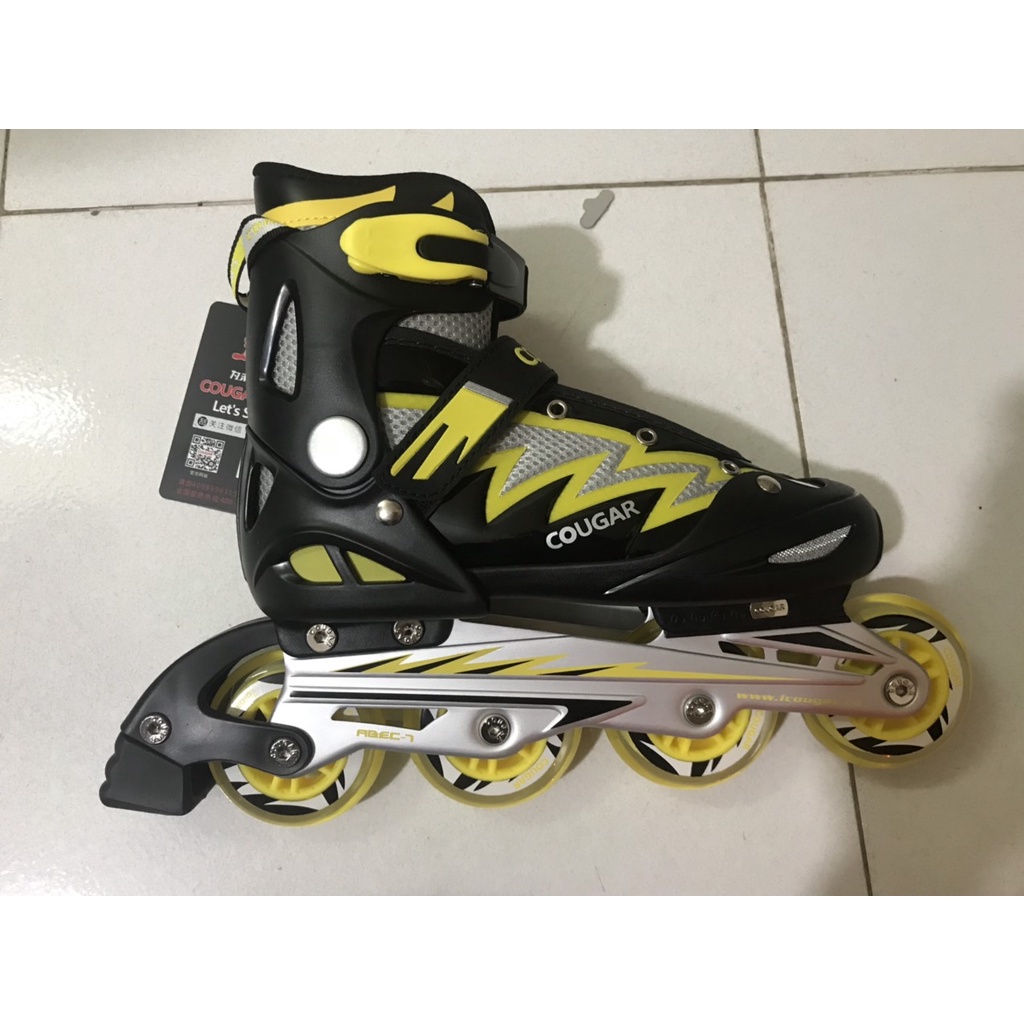 Giày Trượt Patin Cougar 835L-12 Hồng Trắng, Xanh Lá, Vàng Đen(Không Đèn)
