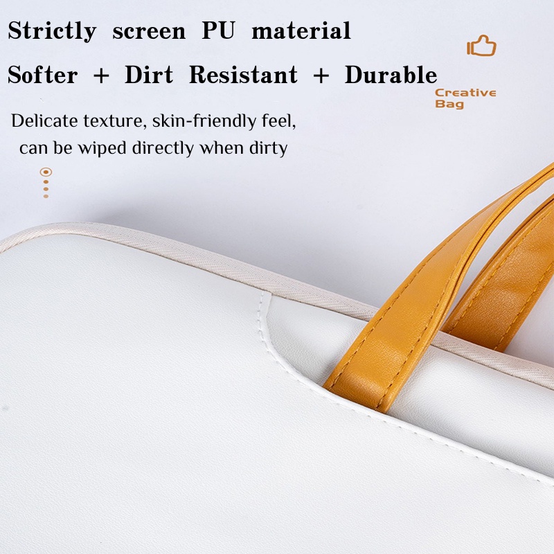 Túi máy tính xách tay 13-17 inch PU Leather Tote Túi chống sốc Ba lô máy tính xách tay