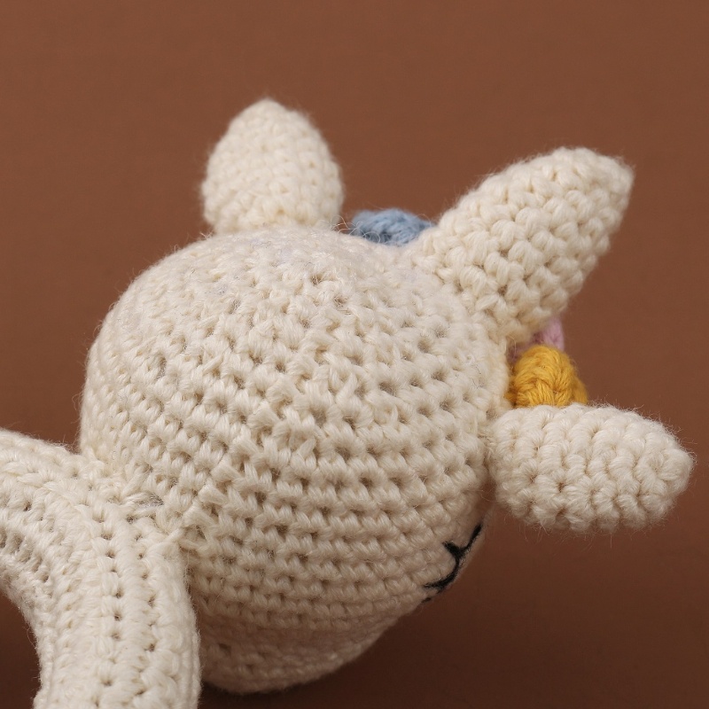 Đồ Chơi Lục Lạc Hình Động Vật Đan Móc Thủ Công Giáo Dục Cho Bé Sơ Sinh Mọc Răng