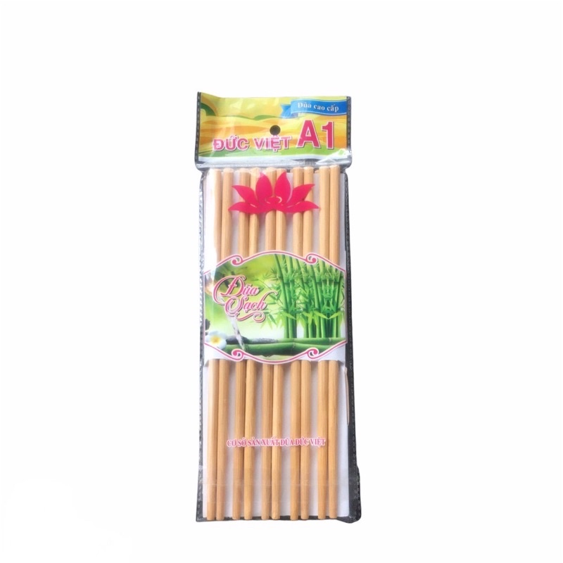 vỉ 10 đôi đũa tre (hoa và không hoa)