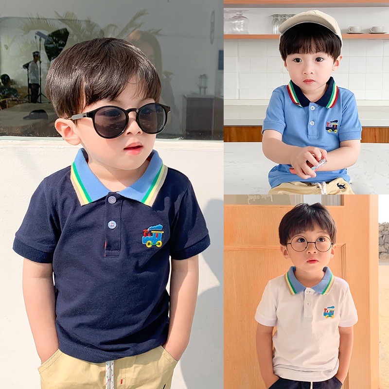 Áo polo kiểu Hàn, áo Xiliba áo bé trai có cổ thun đẹp size 10-28kg