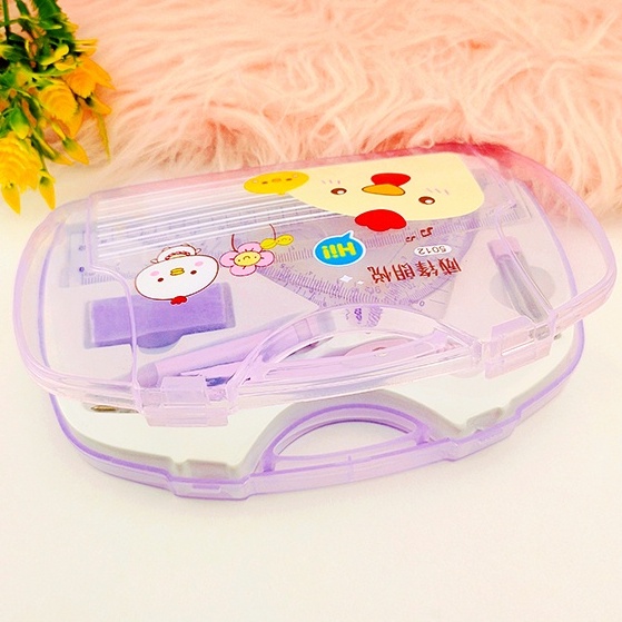 Compa Bộ gồm 7 món thước kẻ đầy đủ dành cho học sinh