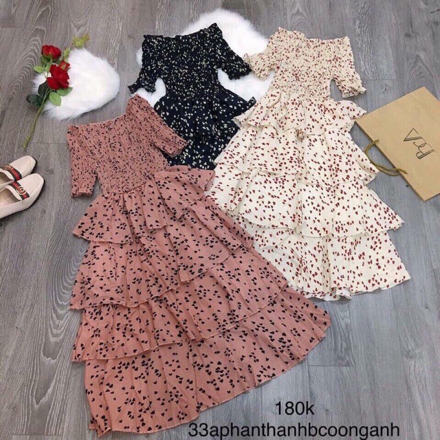 Váy Jum Trễ Vai 4 Tầng Hàng QC HOTTTT HOTTTT | BigBuy360 - bigbuy360.vn