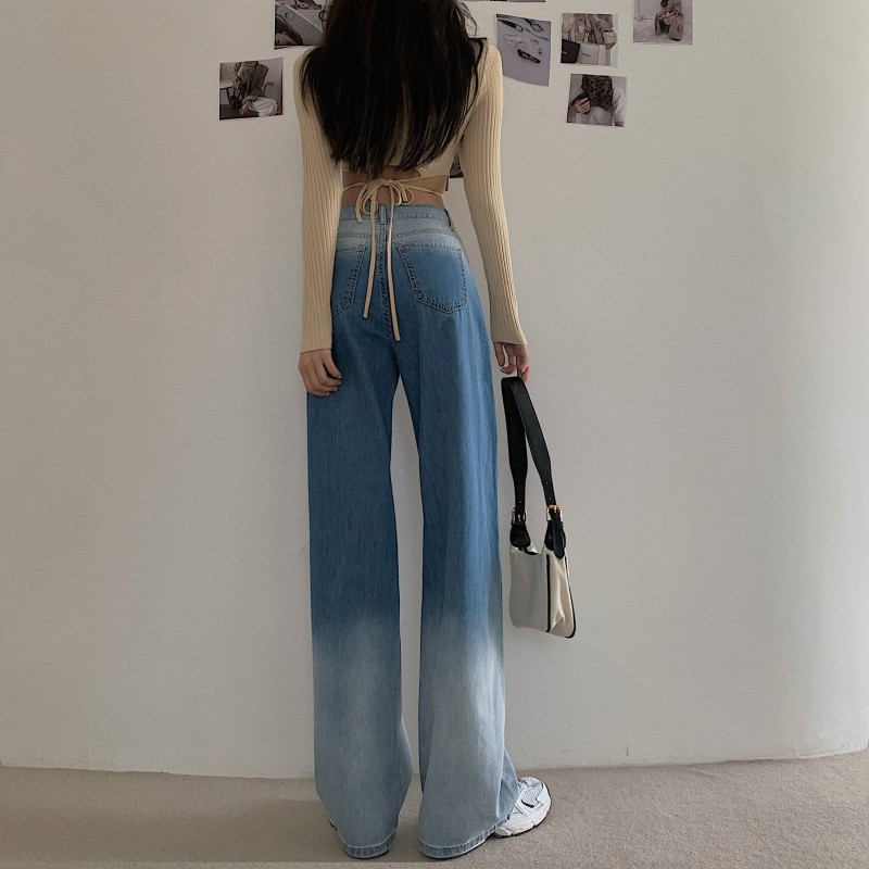 Quần Jean Nữ Ống Rộng Cạp Cao Sành Điệu Thời Trang | BigBuy360 - bigbuy360.vn