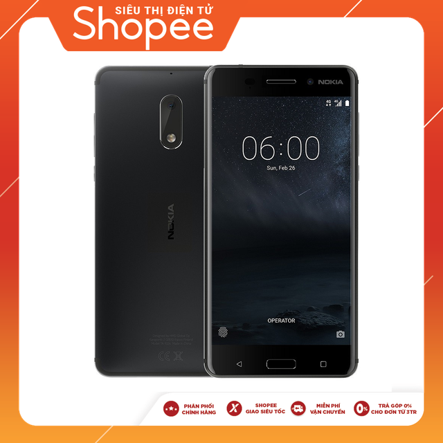 [Trả góp 0%] Điện Thoại Nokia 6 - Silver - Hàng Chính Hãng