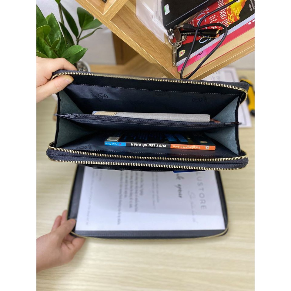 Cặp cầm tay da bò đa năng đựng ipad tài liệu A4