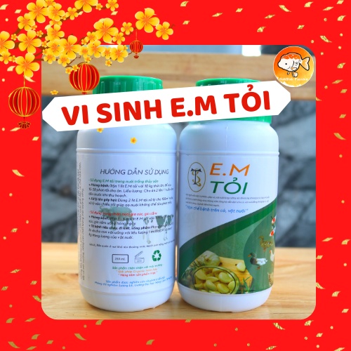 VI SINH E.M TỎI  TẠO HỆ MIỄN DỊCH GIÚP CÁ HÁU ĂN, TĂNG CƯỜNG LỢI KHUẨN, KHỬ KHÍ ĐỘC HẠI (NH3, H2S,..)