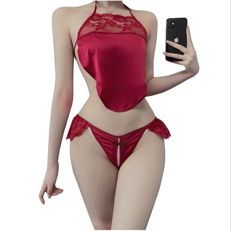 （Q1，HCM）💝Set đồ lót sexy💝Freeship💝đầm ngủ Cosplay gợi cảm đồ maid Quà Giáng sinh--kèm quần chip--40-55kg --015 | BigBuy360 - bigbuy360.vn