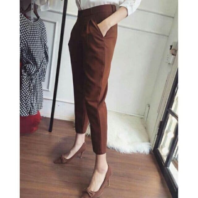 QUẦN BAGGY TÂY CÔNG SỞ CHẤT TUYẾT MƯA ĐỨNG FROM KHÔNG XÙ THỜI TRANG BANAMO FASHION QUẦN BAGGY GẤU BẰNG 832