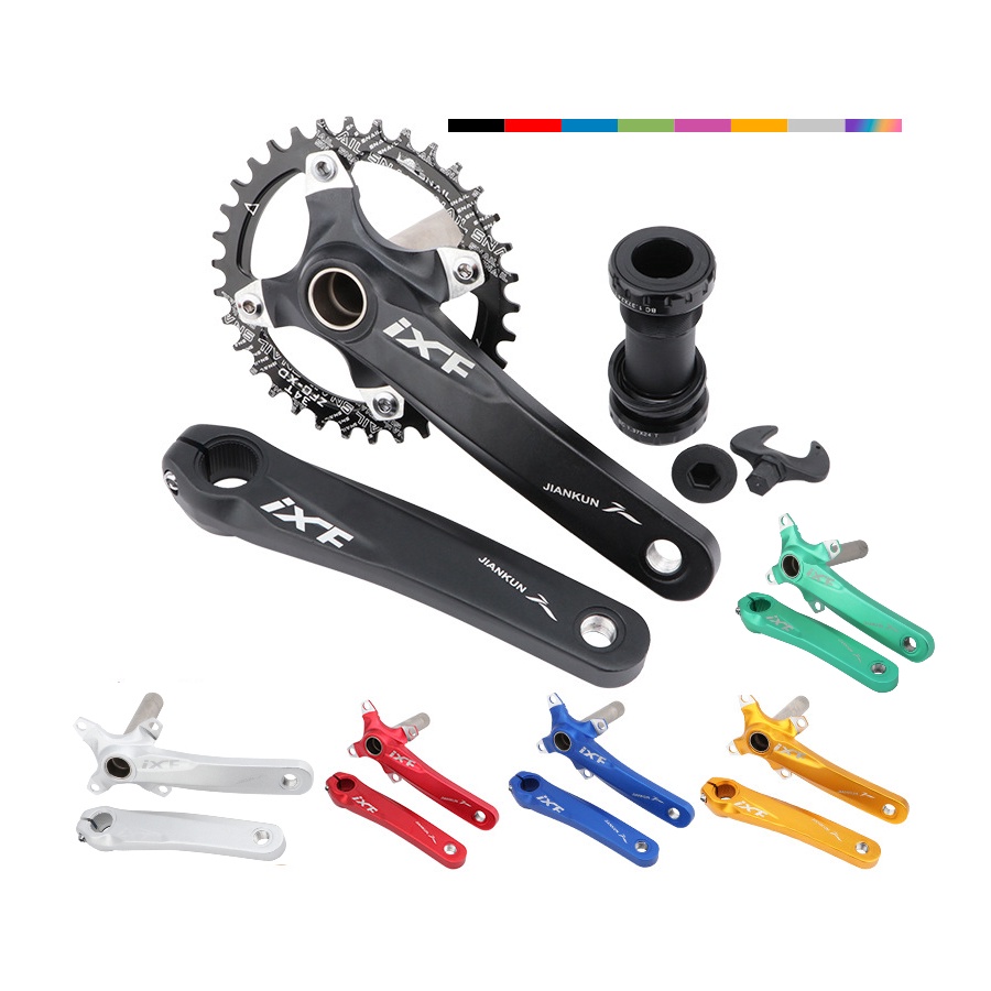 Bộ giò dĩa cốt rỗng xe đạp MTB kèm BB IXF 170mm không đĩa