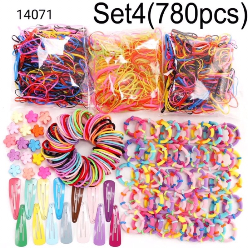 Hộp Kẹp Tóc 780 Món Cho Bé
