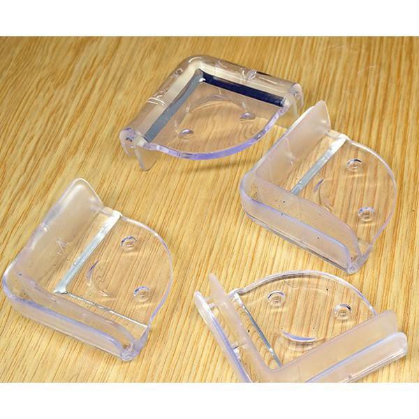 Bịt cạnh bàn silicon góc vuông an toàn cho bé  kèm miếng dính